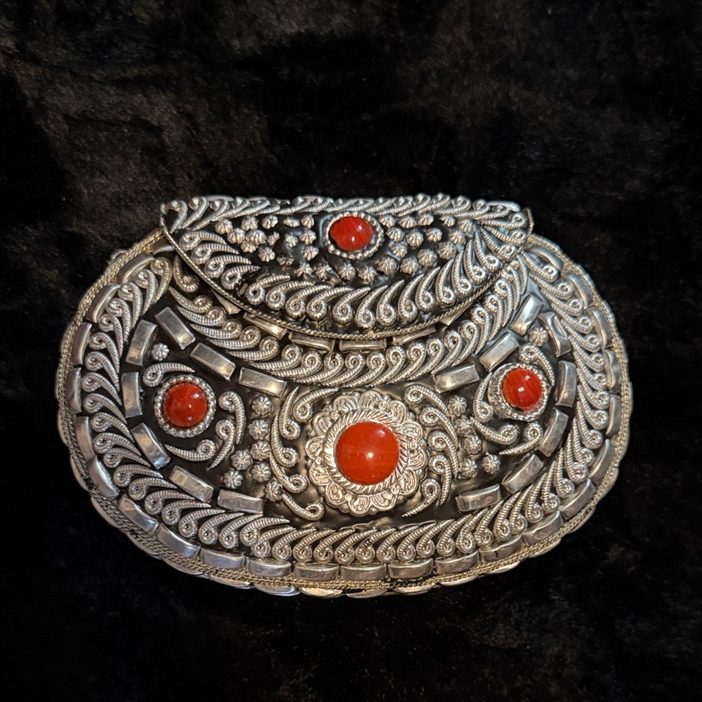 EARTHBOUND Silver and Red Crossbody Bag